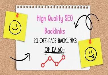 Create 20 Backlinks Posts on DA 60 Plus websites