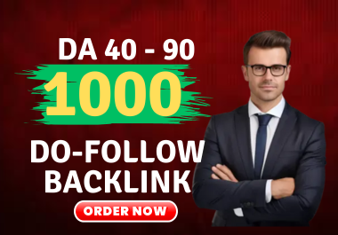 Manually DA 40+ 1000 Do-Follow high Quality backlink
