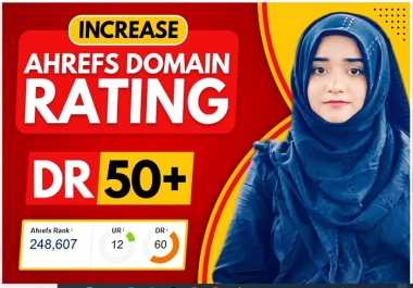 upgrade DR 50 AHREF domain rating 50 plus