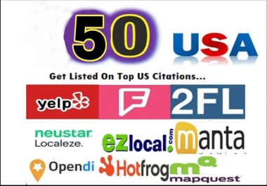 I will build 50 live top USA local citations SEO directory