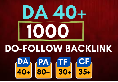 DA 40-90 manually 1000 do-follow backlink - Fast index & Increase rank