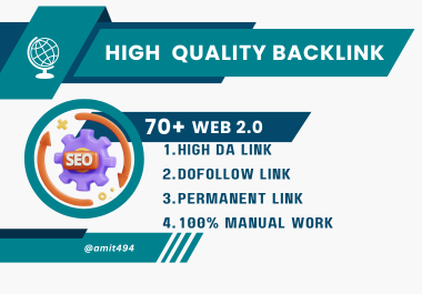 I will develop 70 Web 2.0 contextual backlinks on high domain authority websites.