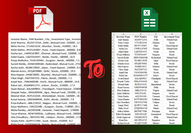 I will convert PDF to Excel,  PDF to Word and do accurate data entry typing