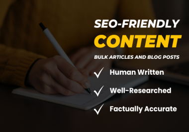 SEO-friendly website content writing articles and blog posts