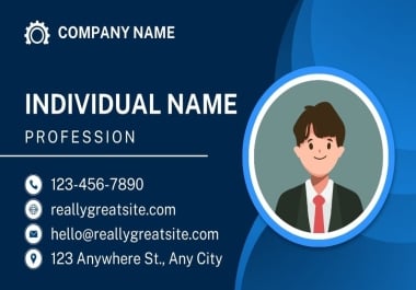 100 Customizable Royal Formal Business Card along with photo and LOGO DESIGN