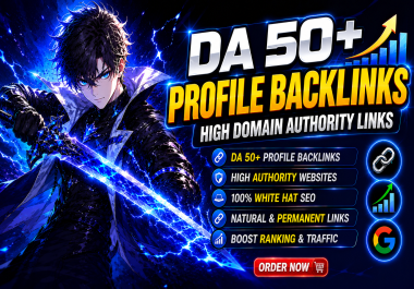 150 High DA/DR Profile Backlinks 100 Manual & White Hat SEO Boost