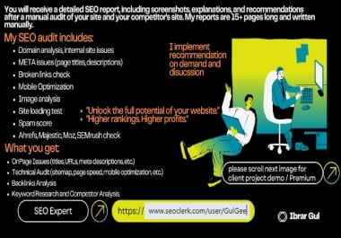 Expert SEO Audit and Competitor Analysis for Boosted Rankings