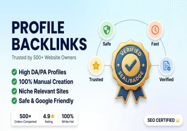 I Will Make 700 High Quality Da 50 to 90 Dofollow SEO Profile Backlinks for Perfect Link Building
