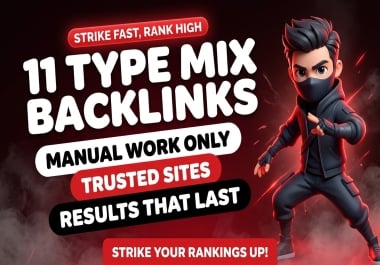 450 High Quality Mix Backlinks - 11 Type Combo Package for Powerful SEO