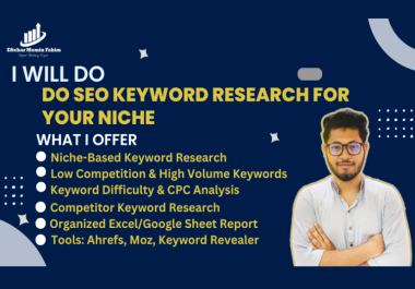 I will do best SEO keyword research and competitor analysis for website high rankings