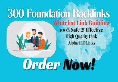 All in One 300 Handmade Whitehat Versatile Foundation SEO Backlinks DRIP FEED high authority link