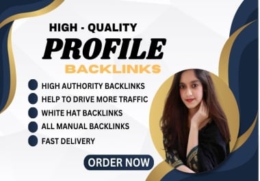 I will d0 50 manually high da authority seo profile backlinks