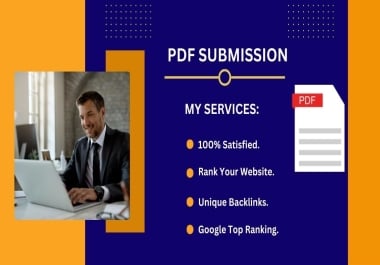 I will manually provide 40+PDF submission SEO backlinks on high authority websites.