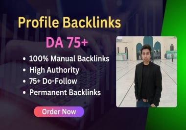 I will Build Manually 100 High Domain Authority SEO Profile Backlinks