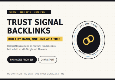 Build 25+ Real Trust Signals With 100 Manual Profile Links