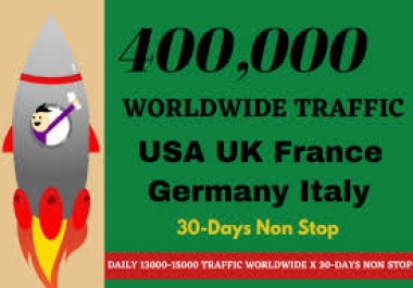 Drive 400,000 Real Website Visitors - Targeted,  Safe & SEO-Friendly Traffic