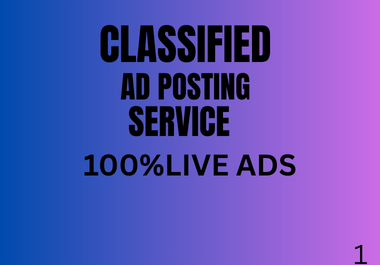 I Will Completed 50 Classified ads posting
