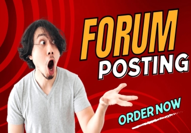 Create 199 plus forum posting SEO backlink manually high authority top rank white hat