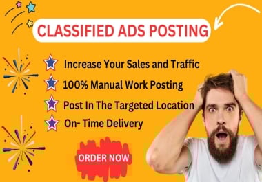 I will classified ads posting on top classified ad posting websites