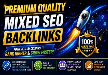 GET 1999 PREMIUM MIXED SEO Backlinks Web 2.0,  Niche Edits,  Directory Submissions,  PR9,  Forum Posting