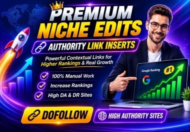 5 Premium Niche Edits Link Insertions for Better Google Rankings