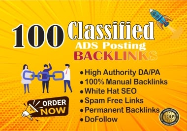 I will post 100 classified ads on high-traffic classified websites,  targeting any country