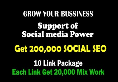 Premium 200,000 Social Signals Across 5 Platforms - Maximize SEO & Visibility for Up to 10 Links