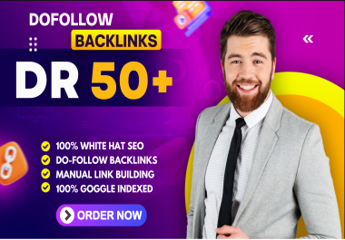 I will create 60 high DR 30-45+ dofollow SEO backlinks