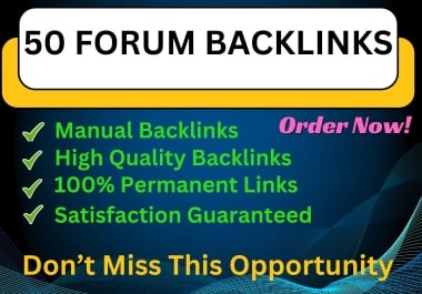 I will Build high quality forum backlinks to rank your website