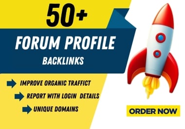 50+ Forum Profile Backlinks with Login Details