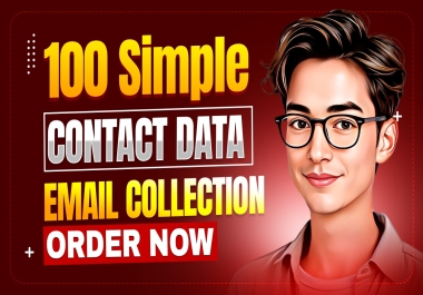 Find 100 Simple Contact Records,  Professional Data Scraping & Info Collection
