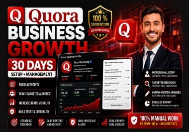 Professional Quora Business Profile Setup & 30-Day Management