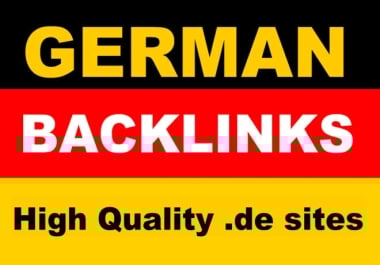 I will do 10 Premium dofollow German Backlinks from. DE quality sites.