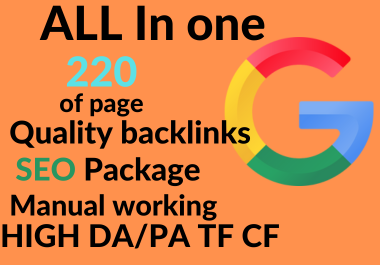 All In One Manual SEO Backlink package Service
