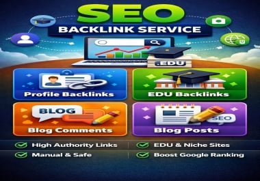 110+ profile links,  100 high authority links,  50 blog engagement,  20 content creation