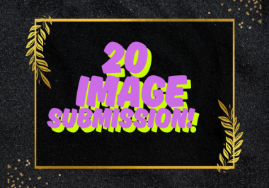 I will do manual create 20 image submission high quality backlinks sites