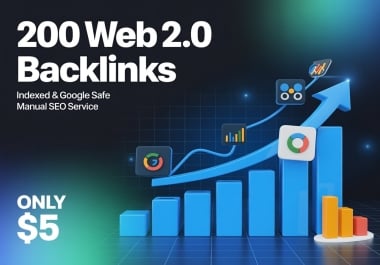 I will create 200 unique indexed web 2.0 backlinks for your website