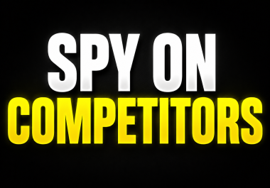 I will spy on your competitors SEO strategy and keyword rankings