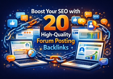 Boost Your SEO with 20 High-Quality Forum Posting Backlinks