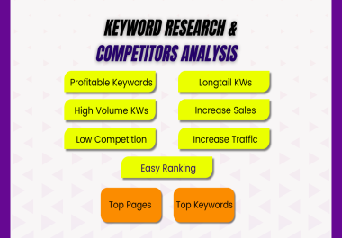 Advanced 10 Profitable Keywords Research and Competitors Analysis