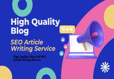 You will get Content writer to write a blog unique plagiarism free Delivery in just 24 hours