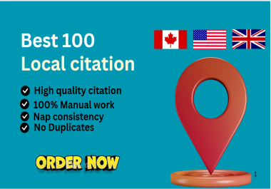 I will manual submit top 50 plus USA local citations for google map ranking