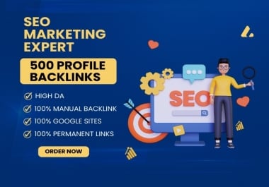500 high authority SEO profile backlinks manually with high da authority backlinks