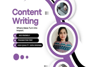 I will write seo friendly copyright free content for you