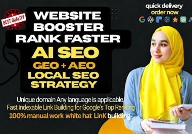 I will powerful 100 link building AEO GEO off page Local SEO increase google ai visibility