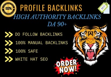 I will do 110+ manual high domain authority SEO profile backlinks