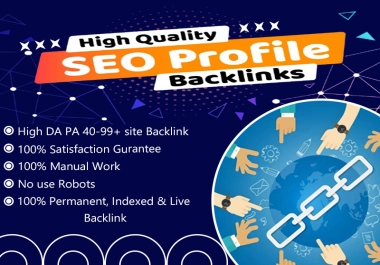 I will Create 100 high-quality profile backlinks for website SEO ranking.