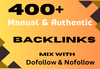 400+ High-Quality Backlinks Manual & Authentic SEO Link Building