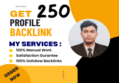 I will do high DA-PA With High Quality 250 Profile Backlink