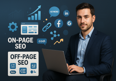 I will provide you ON-PAGE & OFF-PAGE SEO,  with high quality backlink and on-page optimization.